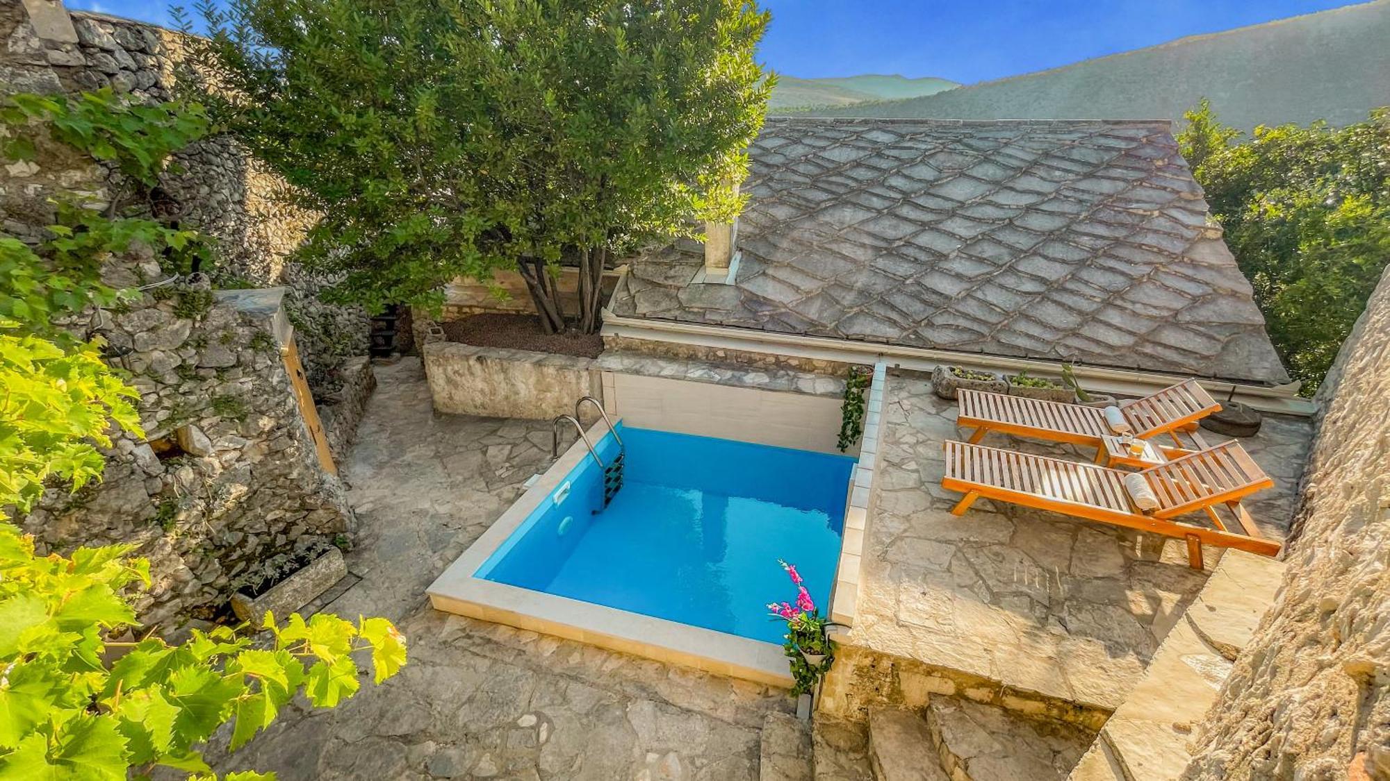 Villa Historic Pocitelj With Pool And Incredible Views On The River And Landmarks Esterno foto
